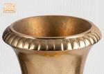 Small Table Vases Fiberglass Flower Pots Gold Leaf Plant Pots Indoor Use