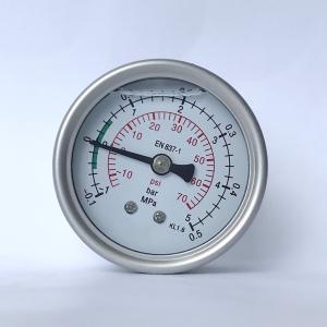 Quality 0.1 MPa Center Back Mount Pressure Gauge SS 304 63mm Bayonet Ring Pressure Gauge wholesale