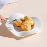 Wavy White Porcelain Tableware Unique Pretty Cream Pasta Bowls