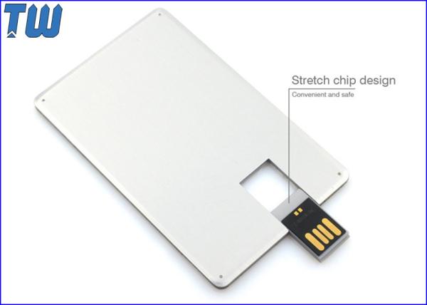Promotion Slim Metal Credit Card USB 16 GB Flash Drive High Printing Quality