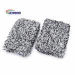 Car Washing Tools Microfiber Plush Car Washing Pad 21x14x6cm Black&White