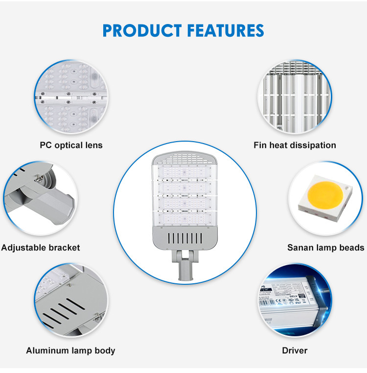 SMD3030 IP65 Waterproof Outdoor Led Street Light Customized