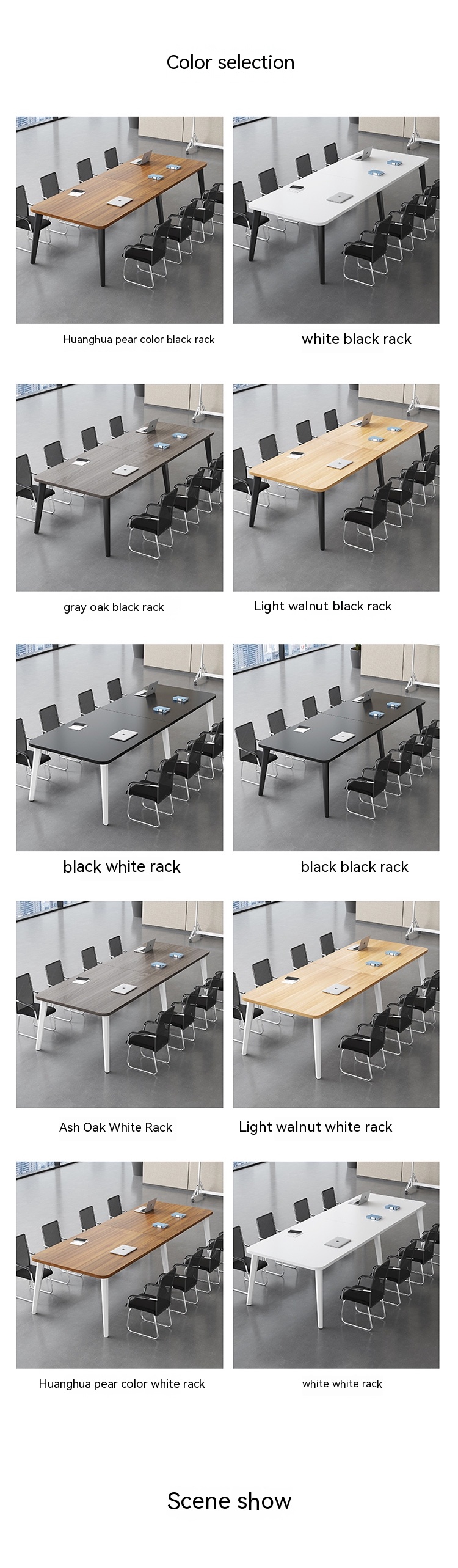 Modern Office Desk Conference Room Reception Table and Chair Combination for Negotiation