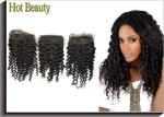 Deep Curly Double Drawn Human Hair For Wedding Gifts / Double Drawn Weave Hair