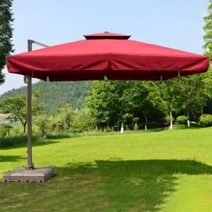 Quality Waterproof Garden Beach Patioparasol Aluminum Umbrella for Outdoor Dining in Red wholesale