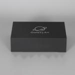 Jewelry flip box customized with black EVA lining ring and bracelet display box