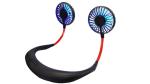 Protable hand free rechargeable USB Mini necklace fan for sports cool with