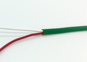 Quality Flat 2 Core Fire Alarm Cable , External Alarm Cable Yellow / Green PVC Tinned Copper wholesale