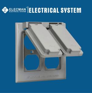 Quality Aluminum Duplex Receptacle Weatherproof Box Covers Device Mount 2 Gang wholesale