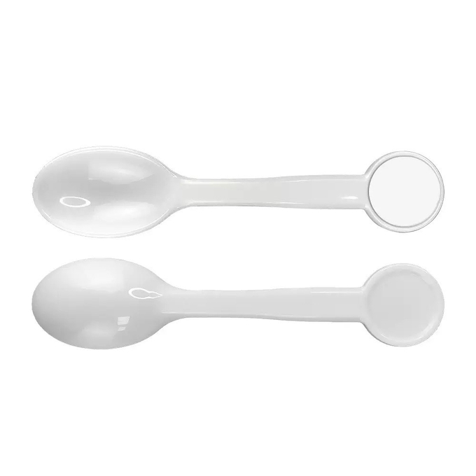 Custom Blank White Sublimation Plastic Spoon With Aluminum Metal Insert For Sublimation Photos Printing