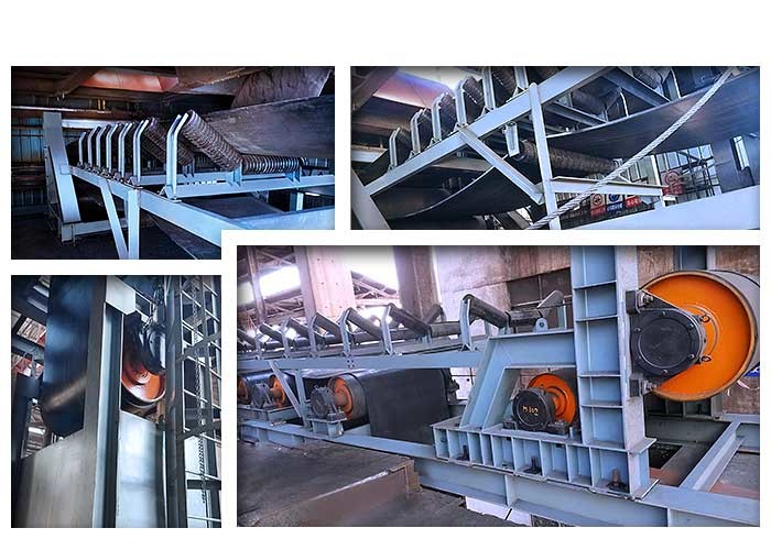 Large Capacity Heavy Duty Conveyor Belt PU PVC Rubber Stable Running Convenient