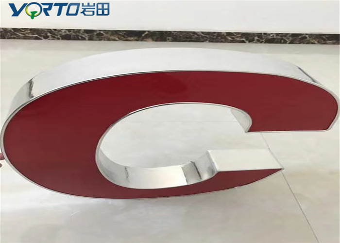 Light Weight Polished Aluminum Channel Letters Lighting Word Glue Construction
