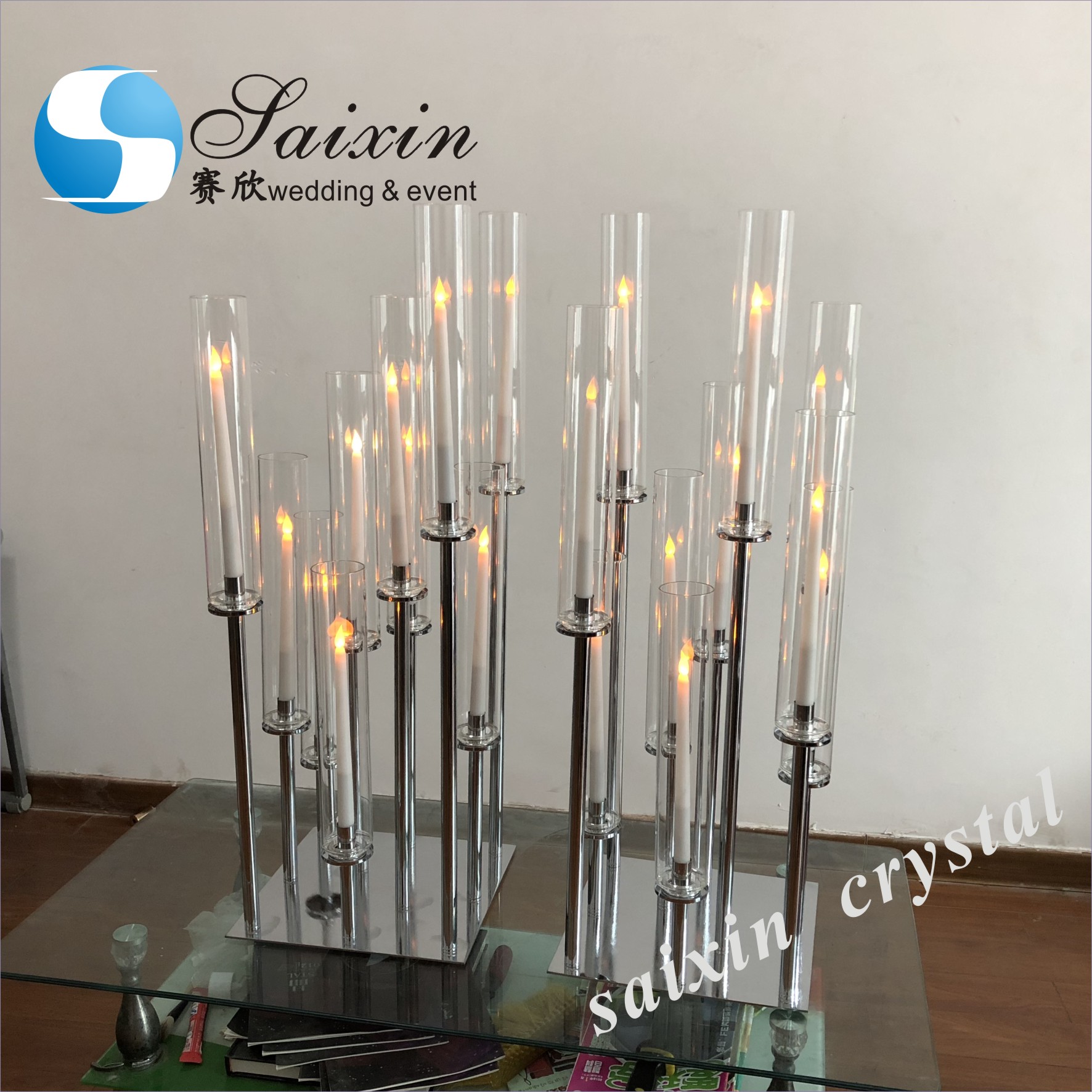 Gold Silver Decorative Metal Vase Set Flower Vase Wedding Decoration Centerpiece