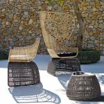 Leisure Aluminium PE Rattan Lounge chairs Outdoor Garden patio High back Sofa