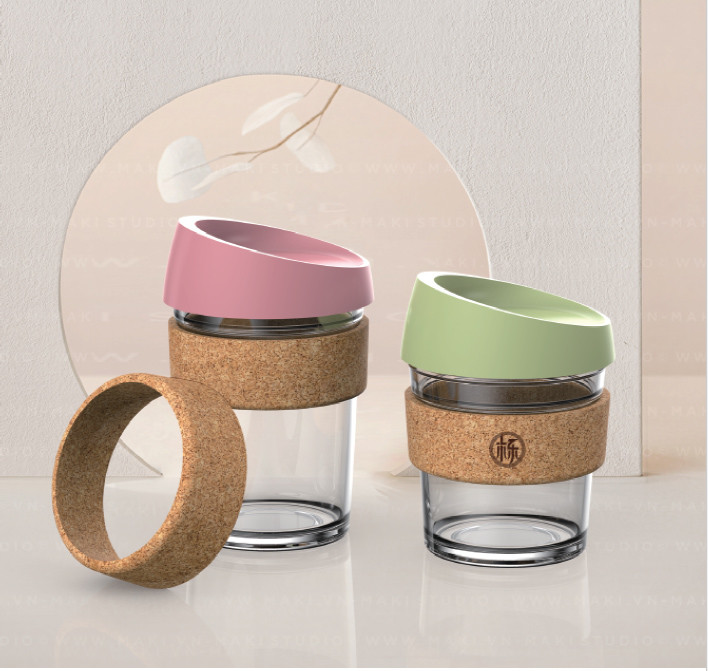 Natural Cork Band Replacement Brew Cork Glass Coffee Cup Sleeve Band