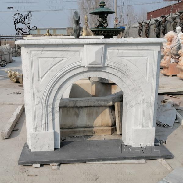Marble Fireplace Surround White Stone Luxury Freestanding Fireplace Mante French