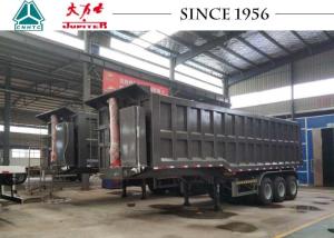 Quality 3 Axles Square Shape Heavy Duty Tipper Trailer 40 CBM With Spring Suspension wholesale