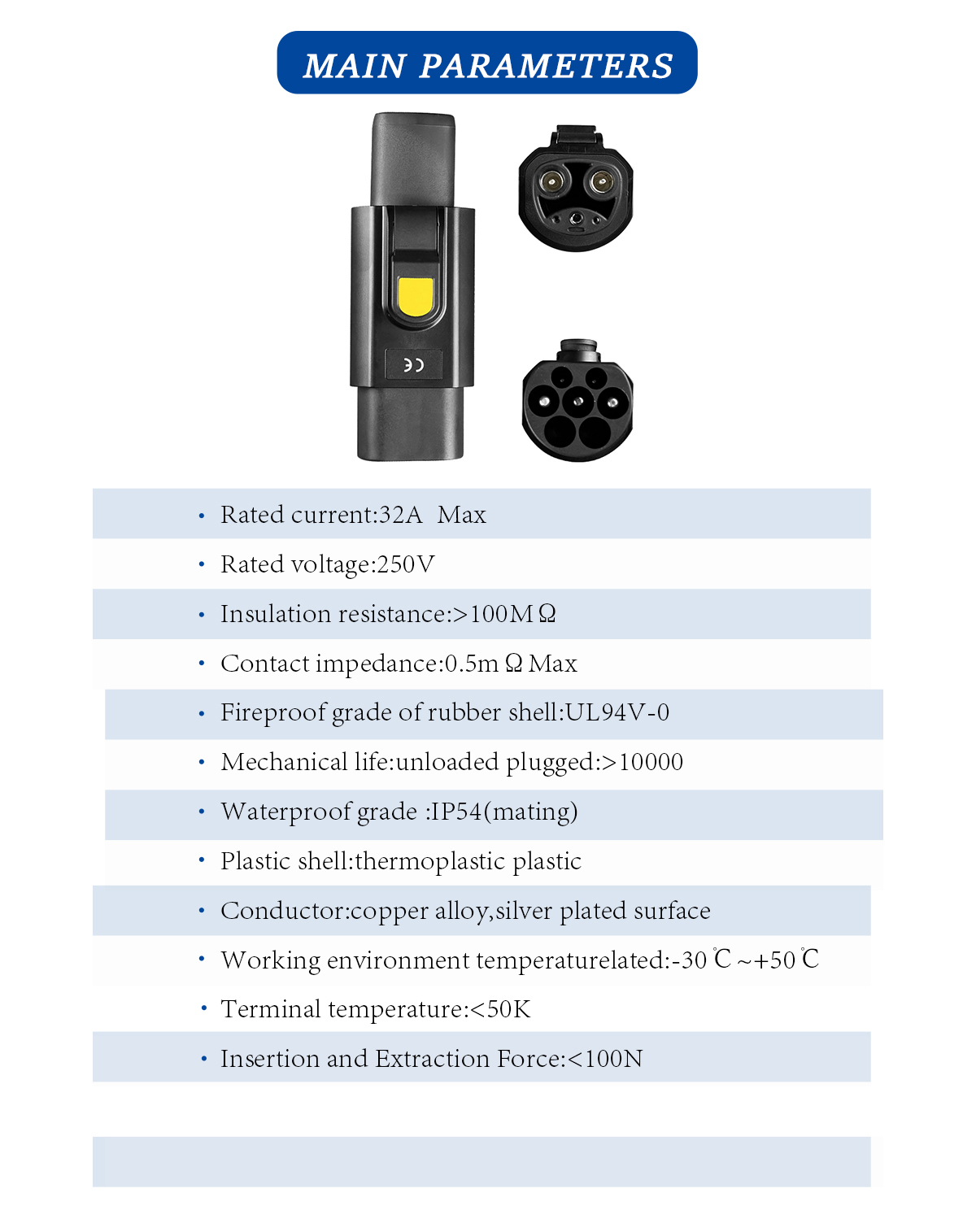 32A 220v Waterproof Portable Charging Adapters for Electric Vehicles Condition 7kw PC Copper NACS Type2 to Tesla 32A Chargers
