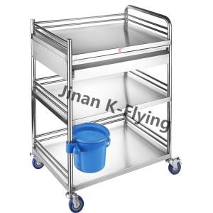 Quality 201 304 SS Three - Layer Treatment Medical Trolley Cart wholesale