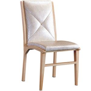 Quality YLX-8018 Aluminium or Steel Wood Paper Tube with White PU Leather Dining Chair wholesale