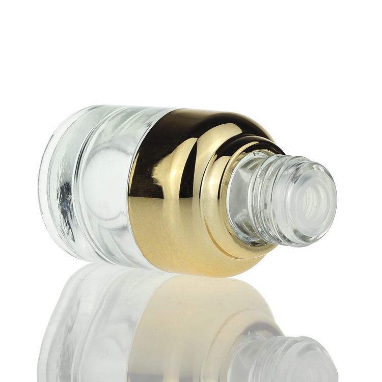 High Quality 20 Ml Bottles Skin Care Glass Essence Cosmetic Serum Dropper Bottle Gold Cap Essential Oil Bottle S032
