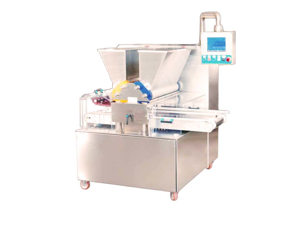 Stainless steel cookie machine with tray produce two color cookies