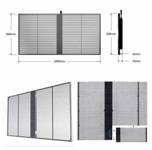 Quality P3.81 - 7.82mm Frameless LED Mesh Screen Transparent Outdoor For Glass Window wholesale