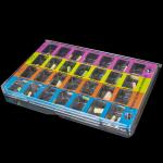 Custom Monthly Portable Pharmacy Blister Packaging Self Adhesive With Rip Off