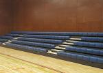 Wall Attached Retractable Gymnasium Bleachers / Anti Slip Indoor Basketball