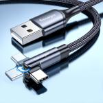 Universal 180 Rotation Type C Charging Cable 3A Quick Charge 480Mbps/s Data