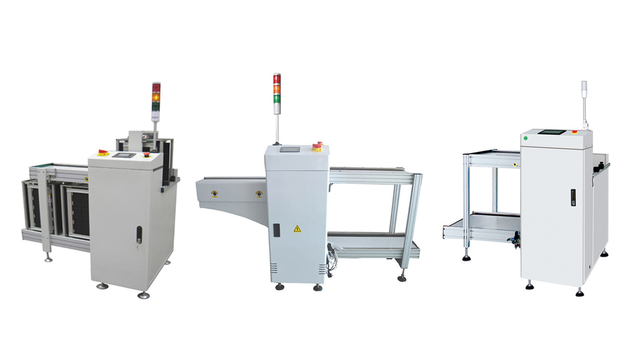 SMT Assembly PCB Loader Unloader , SMT PCB Loader Machine For Pick And Place Machine