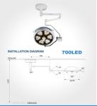 CE Ceiling Small Surgery LED Shadowless Surgery Lamp 700 LED