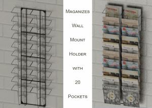 Quality Wall Mount Magazine Office Display Racks With 20 Literature Pockets Size A4 wholesale