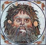 Livingroom Oceans God Mosaic Art Patterns Mosaic Wall Tiles Marble Material