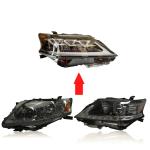 RX RX270 RX350 RX450h LEXUS Black Light Car Headlights