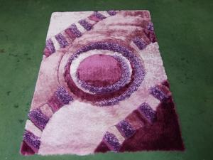 Quality Purple Beautiful Polyester Shaggy Carpet Good Design wholesale