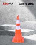 28inch PVC EVA Traffic Safety Cone With Lamp For Road Safety