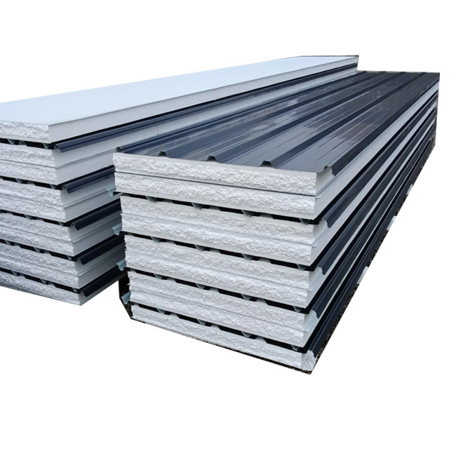 White Blue Polystyrene EPS Sandwich Roofing Panels For Large Span Structure Workshop