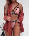 Breathable Bikini See Through Lingerie S-3XL Three Point Lingerie