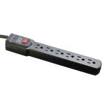 Male End Type NEMA 5-15P ETL15A/125V 6 Outlet Electric Extension Socket Power