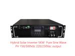 Rack Mount Pure Sine Ware Hybrid Solar Inverter 5KW PV 150/500Vdc 220/230Vac