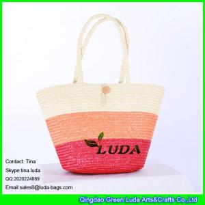 Quality LUDA 2016 Summer Beach Totes Women Straw Handbag Striped Straw Bags wholesale