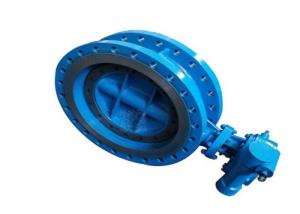 China DN100 – DN4000/ 4-160 Double Eccentric Double Flange Butterfly Valve BS EN593 EN12266 on sale