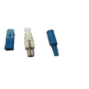 Quality 0.9mm Sc Upc Optic Fiber Connector Telecomunication Class Blue Housing wholesale