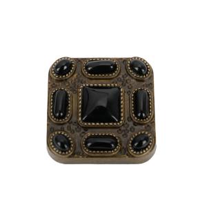 Quality Square Shape Handbag Lock Hardware Dark Black Stone Purse Lock wholesale