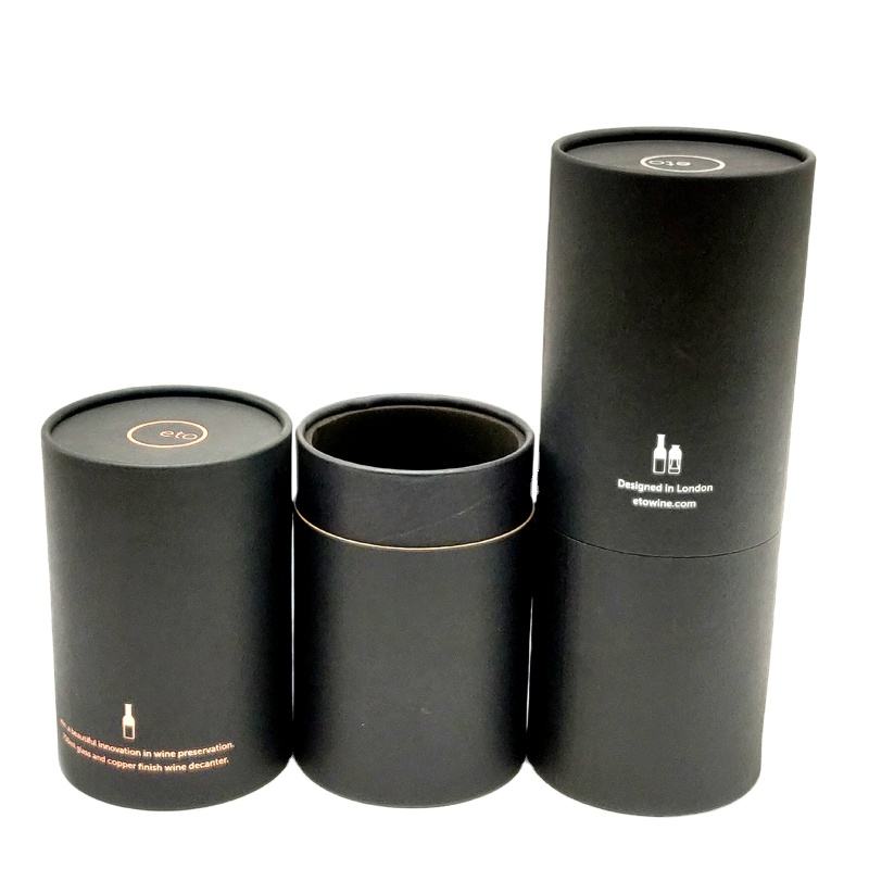 Round Cardboard Wine Tube matte varnishing laminating EVA Inserted