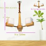 Small size room Wooden pendant lamp,wooden ceiling lamp,3 heads Oak wood