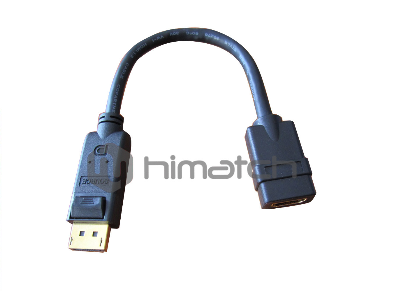 Displayport To HDMI Cable / 4k Display port Cable High Resolution 0.5M