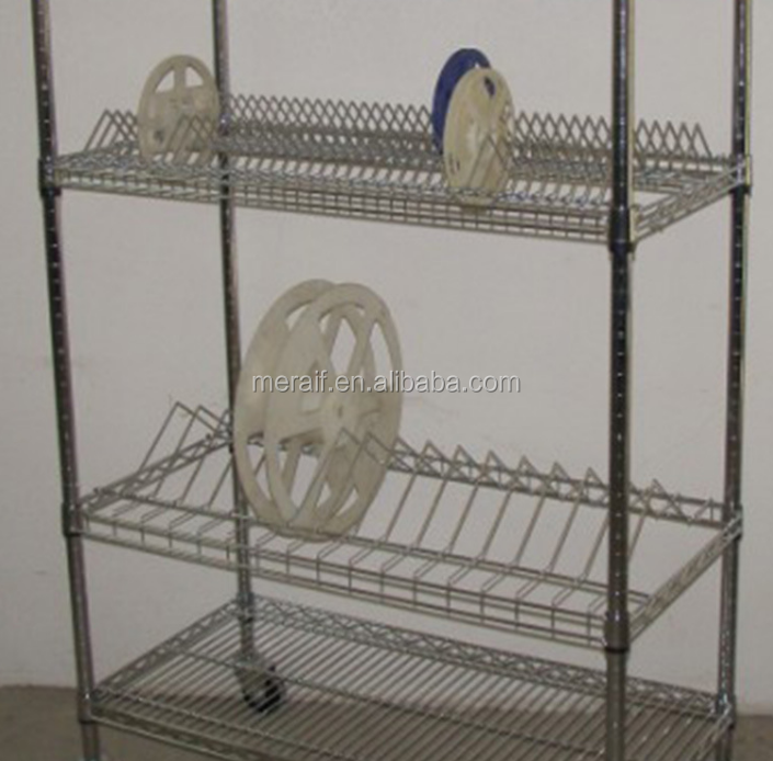 SMT ESD Reel Storage Shelving Rack Trolley Cart Stainless Steel industrial anti-static SMD carrier tape shelf cart