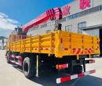5ton 10ton 12ton Straight Arm Boom Crane Self Loading Flatbed Truck for Customer